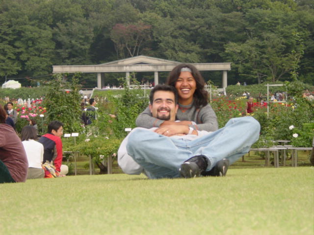 Karina and her housband in Japan